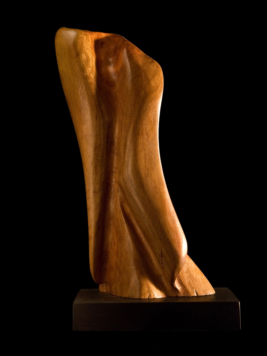 Escultura 'Cobra' tallada en madera de lapacho, 35cm
